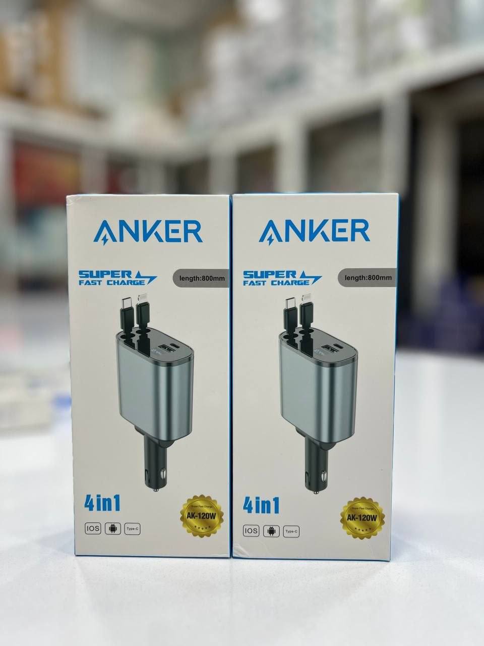 شارژر فندکی 4کاره ۱۲۰ وات برند ANKER